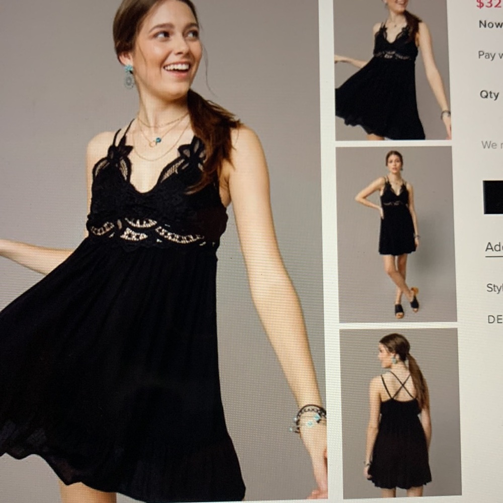 Francesca’s Marietta Bralette Swing Mini Dress